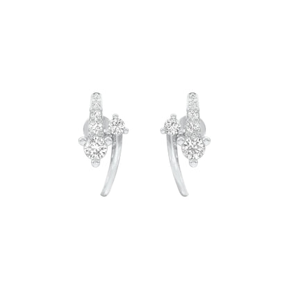 Entwined Diamond Earrings 18 KT / White Gold