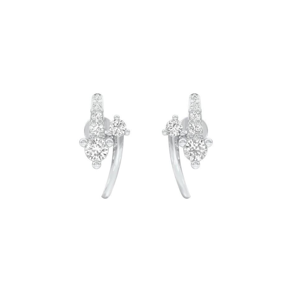 Entwined Diamond Earrings 18 KT / White Gold