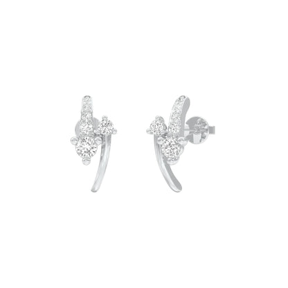 Entwined Diamond Earrings 18 KT / White Gold