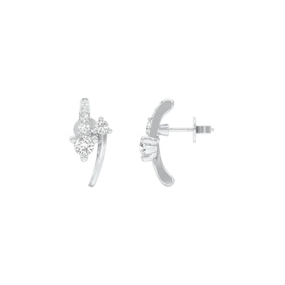 Entwined Diamond Earrings 18 KT / White Gold