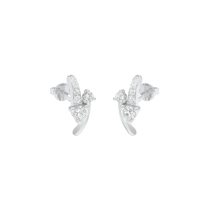 Entwined Diamond Earrings 18 KT / White Gold