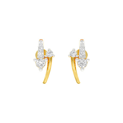 Entwined Diamond Earrings 18 KT / Yellow Gold