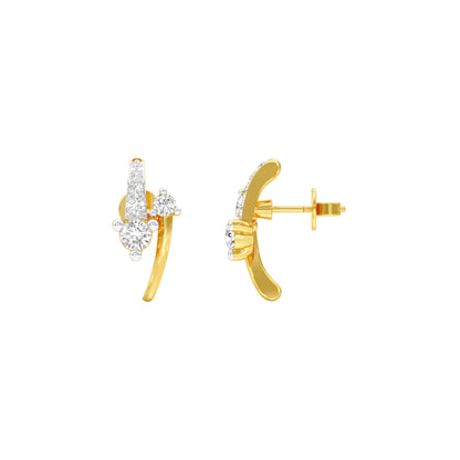 Entwined Diamond Earrings 18 KT / Yellow Gold
