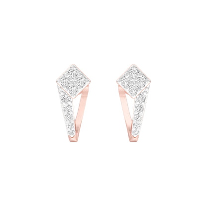 Side Bling Diamond Earrings 18 KT / Rose Gold