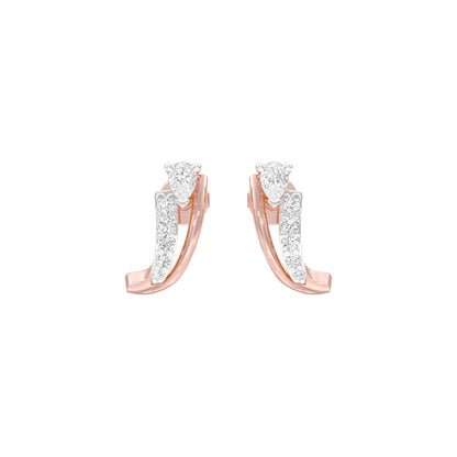 Pop Up Sparkles Diamond Hoops 18 KT / Rose Gold