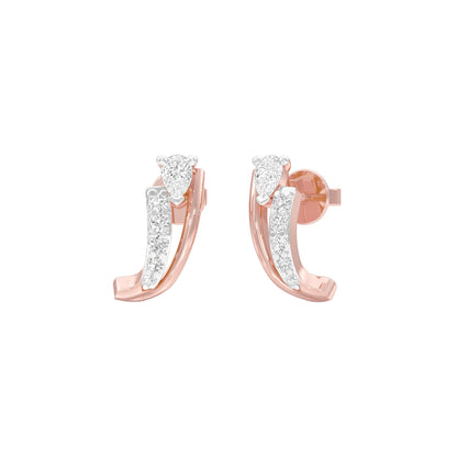 Pop Up Sparkles Diamond Hoops 18 KT / Rose Gold
