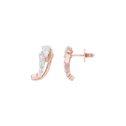 Pop Up Sparkles Diamond Hoops 18 KT / Rose Gold