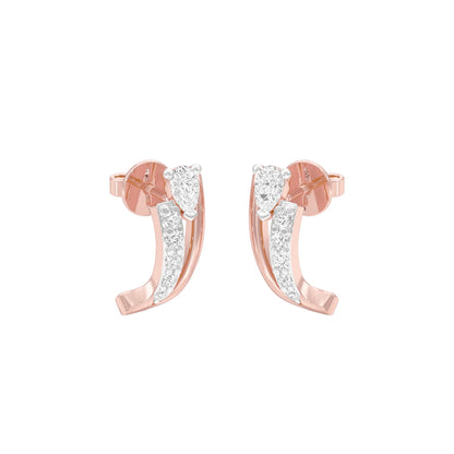 Pop Up Sparkles Diamond Hoops 18 KT / Rose Gold