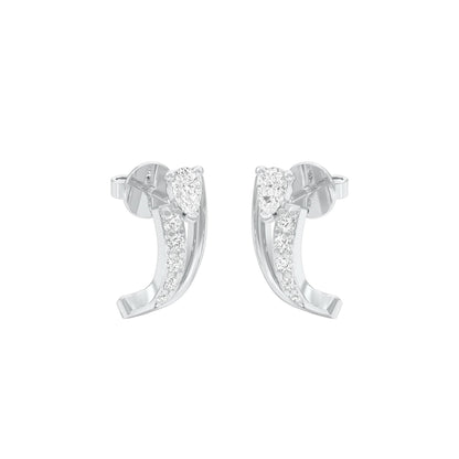 Pop Up Sparkles Diamond Hoops 18 KT / White Gold
