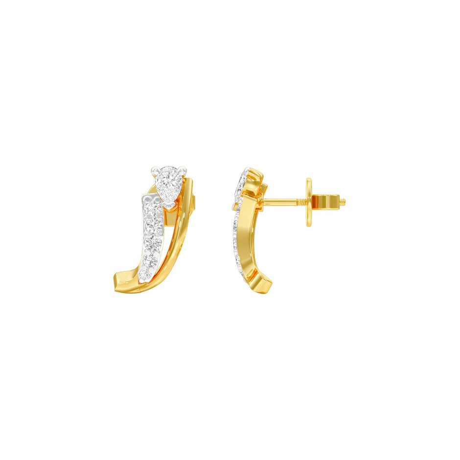 Pop Up Sparkles Diamond Hoops 18 KT / Yellow Gold