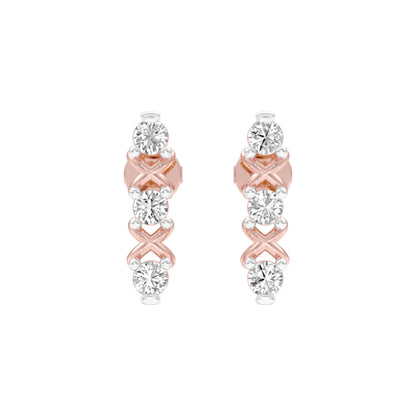 XOXO Diamond Earrings 18 KT / Rose Gold