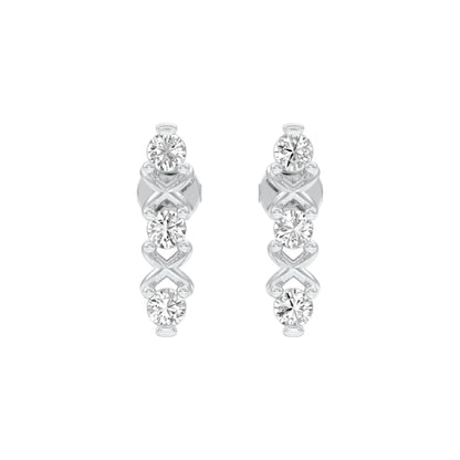 XOXO Diamond Earrings 18 KT / White Gold