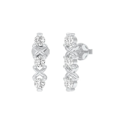 XOXO Diamond Earrings 18 KT / White Gold
