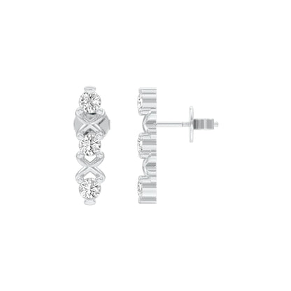 XOXO Diamond Earrings 18 KT / White Gold
