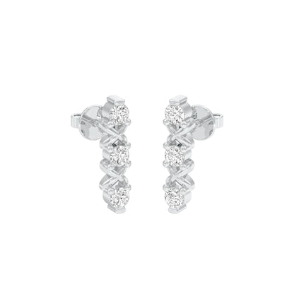 XOXO Diamond Earrings 18 KT / White Gold