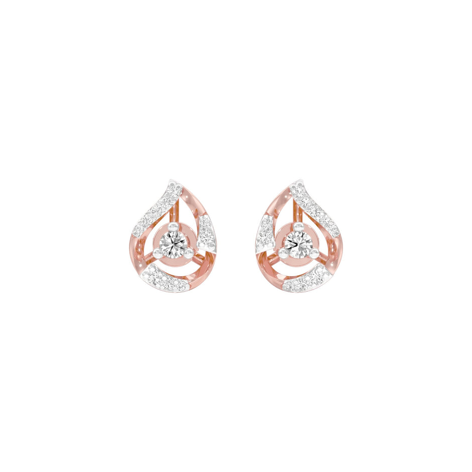 Dainty Peas Diamond Earrings 18 KT / Rose Gold
