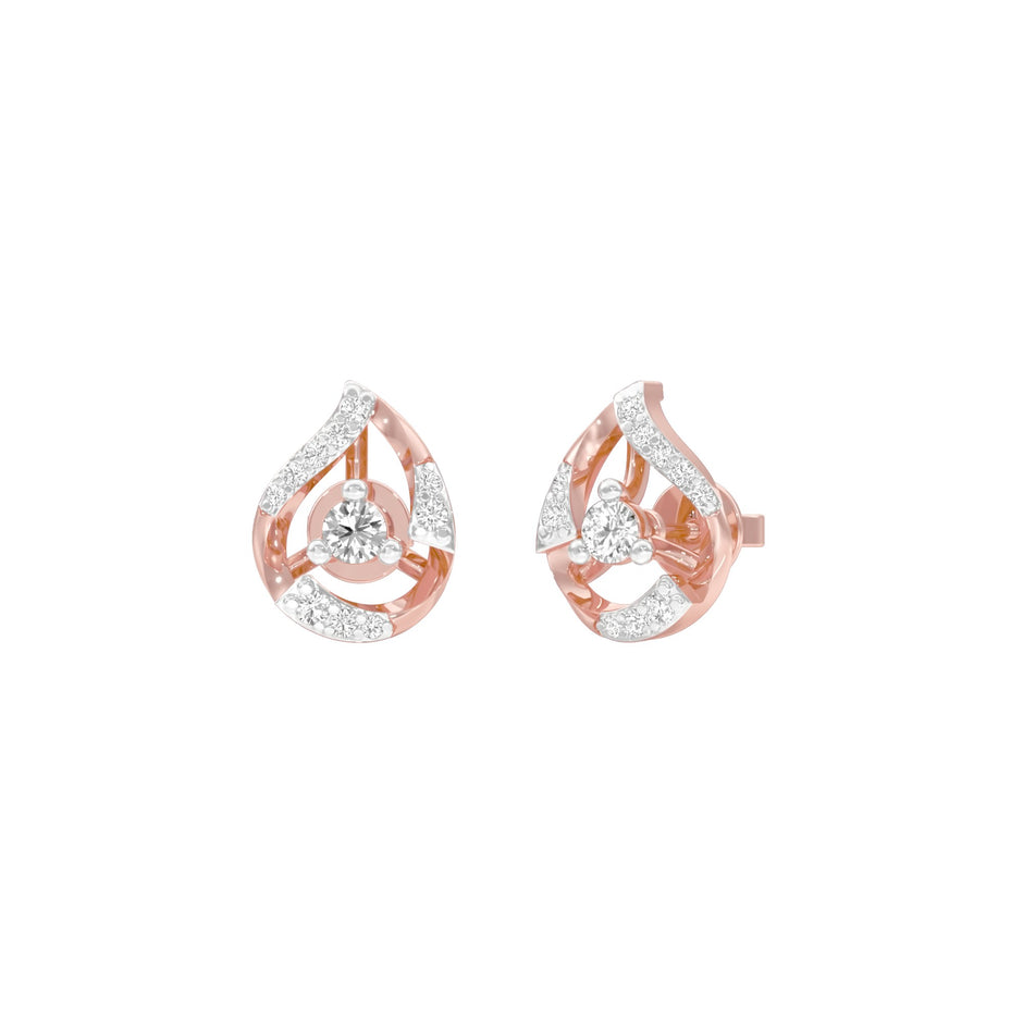 Dainty Peas Diamond Earrings 18 KT / Rose Gold