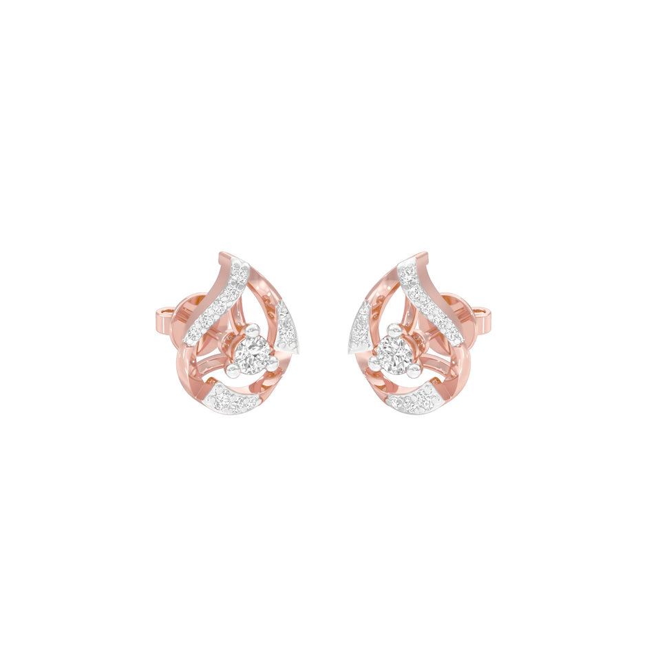 Dainty Peas Diamond Earrings 18 KT / Rose Gold