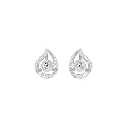 Dainty Peas Diamond Earrings 18 KT / White Gold
