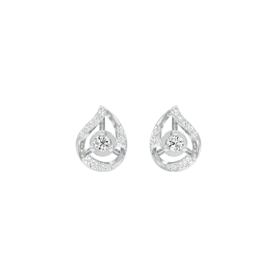 Dainty Peas Diamond Earrings 18 KT / White Gold