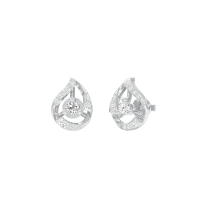 Dainty Peas Diamond Earrings 18 KT / White Gold