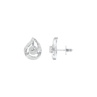 Dainty Peas Diamond Earrings 18 KT / White Gold