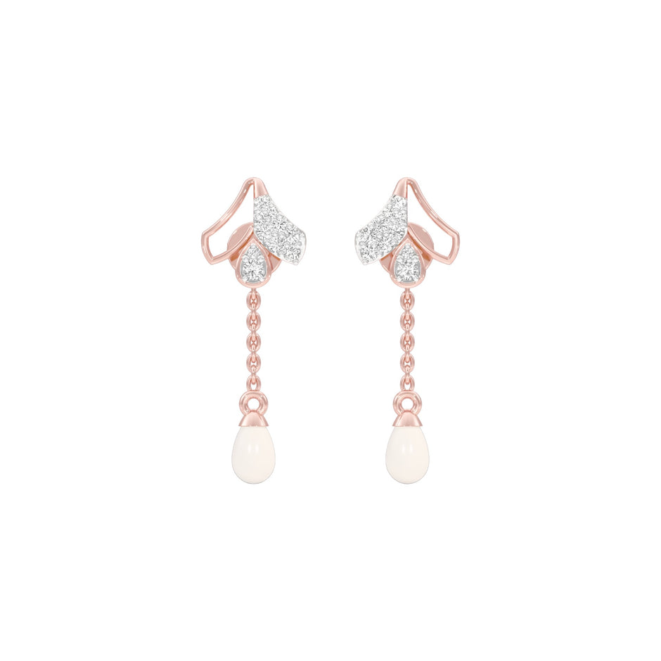 Pink Sorbet Diamond Danglers 18 KT / Rose Gold