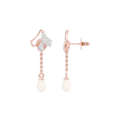 Pink Sorbet Diamond Danglers 18 KT / Rose Gold