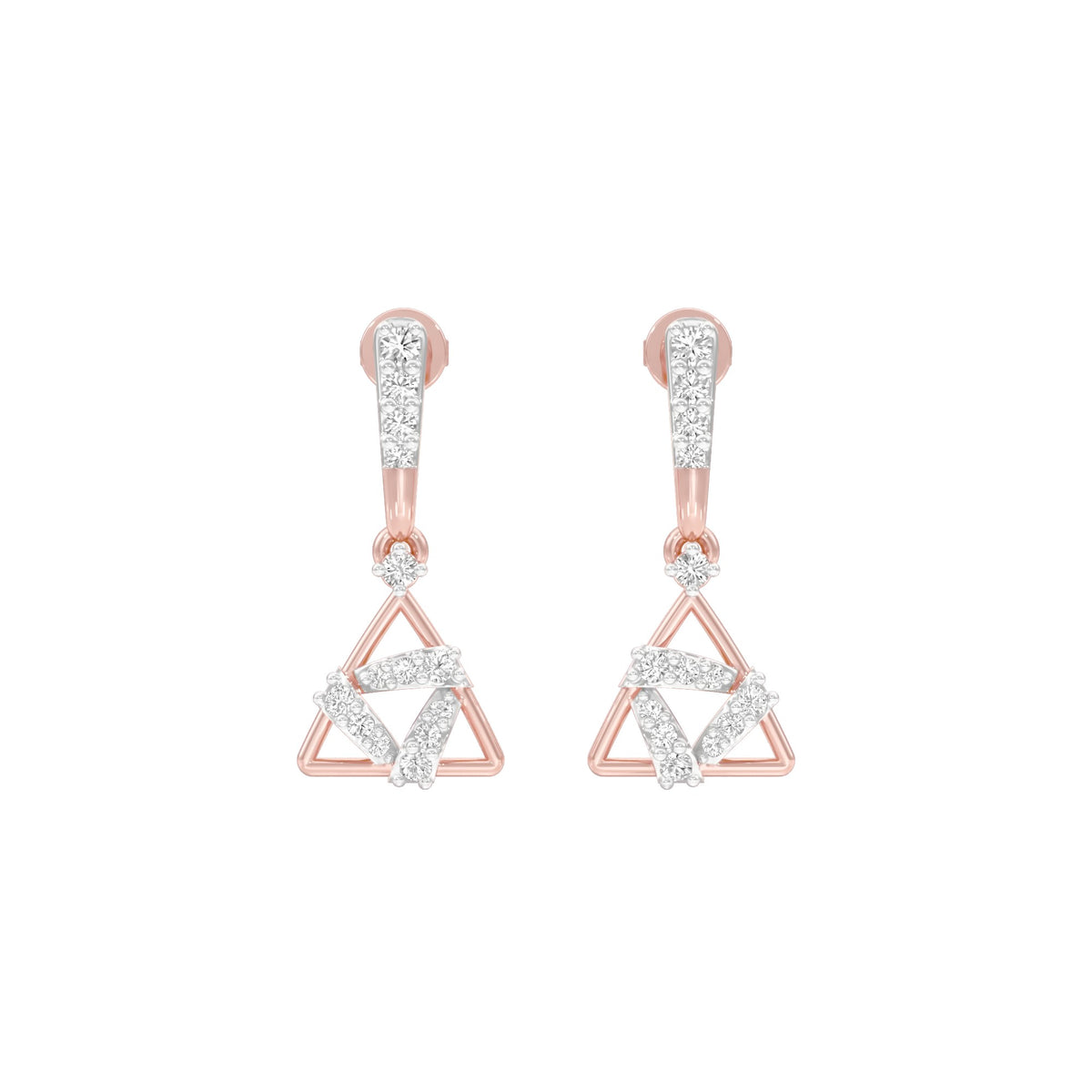 Concurrent Diamond Danglers 18 KT / Rose Gold