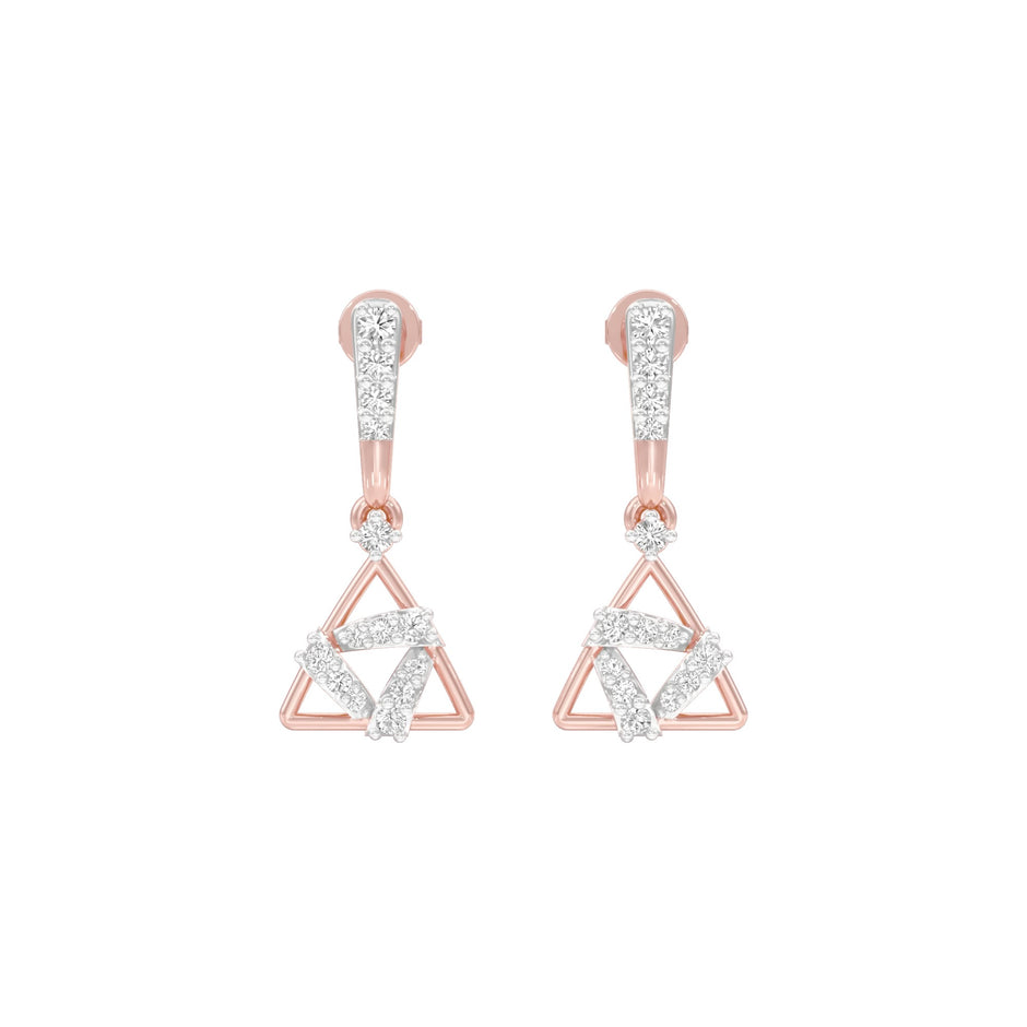 Concurrent Diamond Danglers 18 KT / Rose Gold