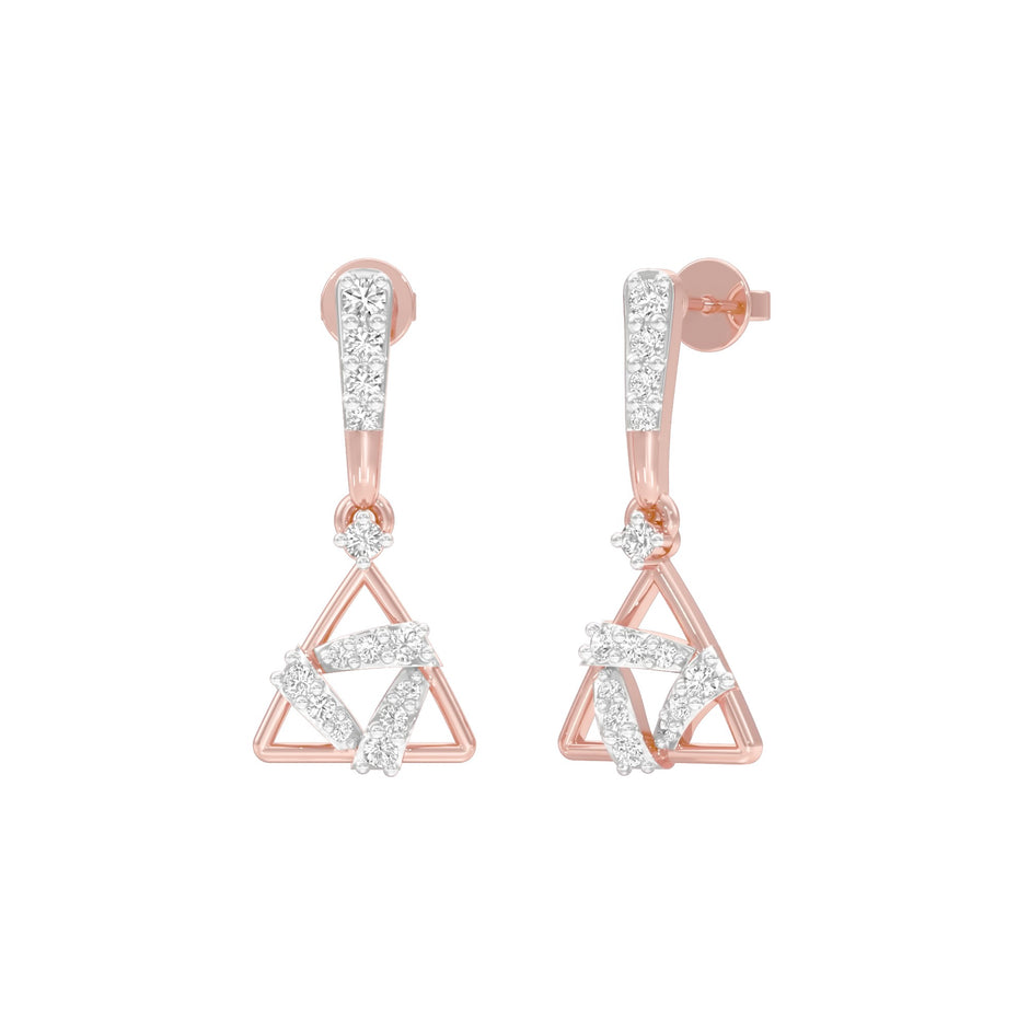 Concurrent Diamond Danglers 18 KT / Rose Gold