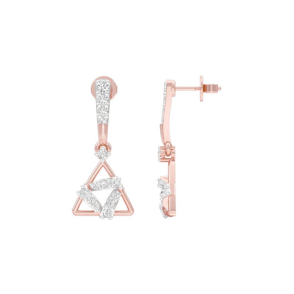 Concurrent Diamond Danglers 18 KT / Rose Gold