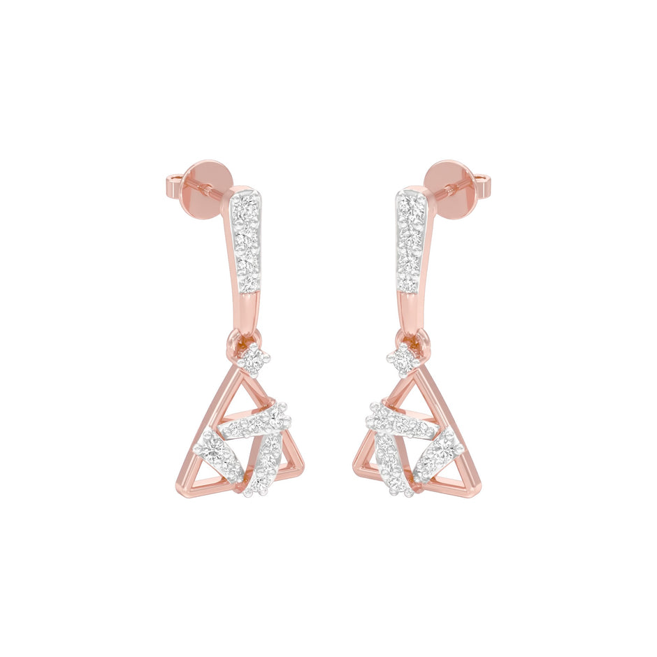 Concurrent Diamond Danglers 18 KT / Rose Gold