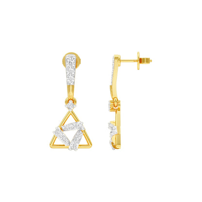 Concurrent Diamond Danglers 18 KT / Yellow Gold