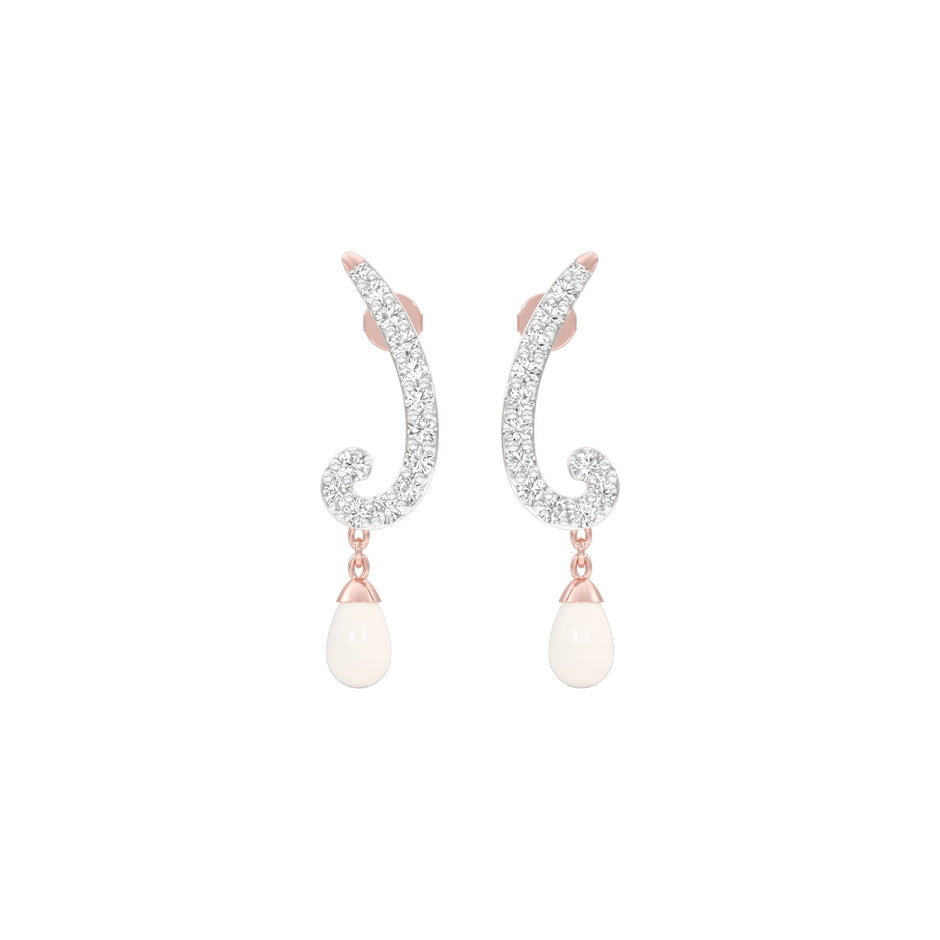 Crimson Musicals Diamond Danglers 18 KT / Rose Gold