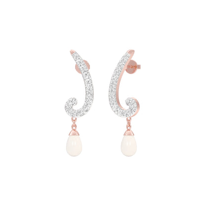 Crimson Musicals Diamond Danglers 18 KT / Rose Gold