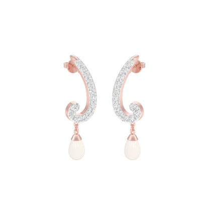Crimson Musicals Diamond Danglers 18 KT / Rose Gold