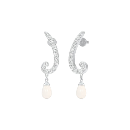 Crimson Musicals Diamond Danglers 18 KT / White Gold