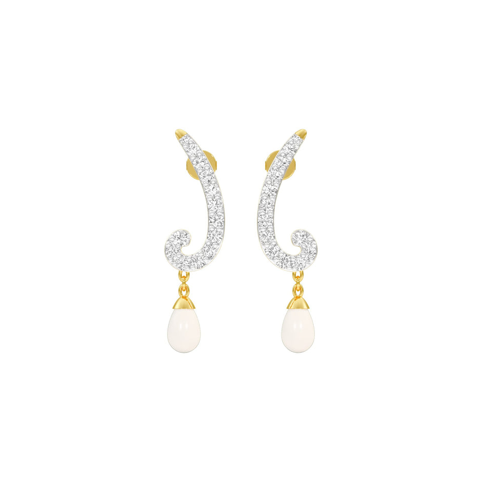 Crimson Musicals Diamond Danglers 18 KT / Yellow Gold