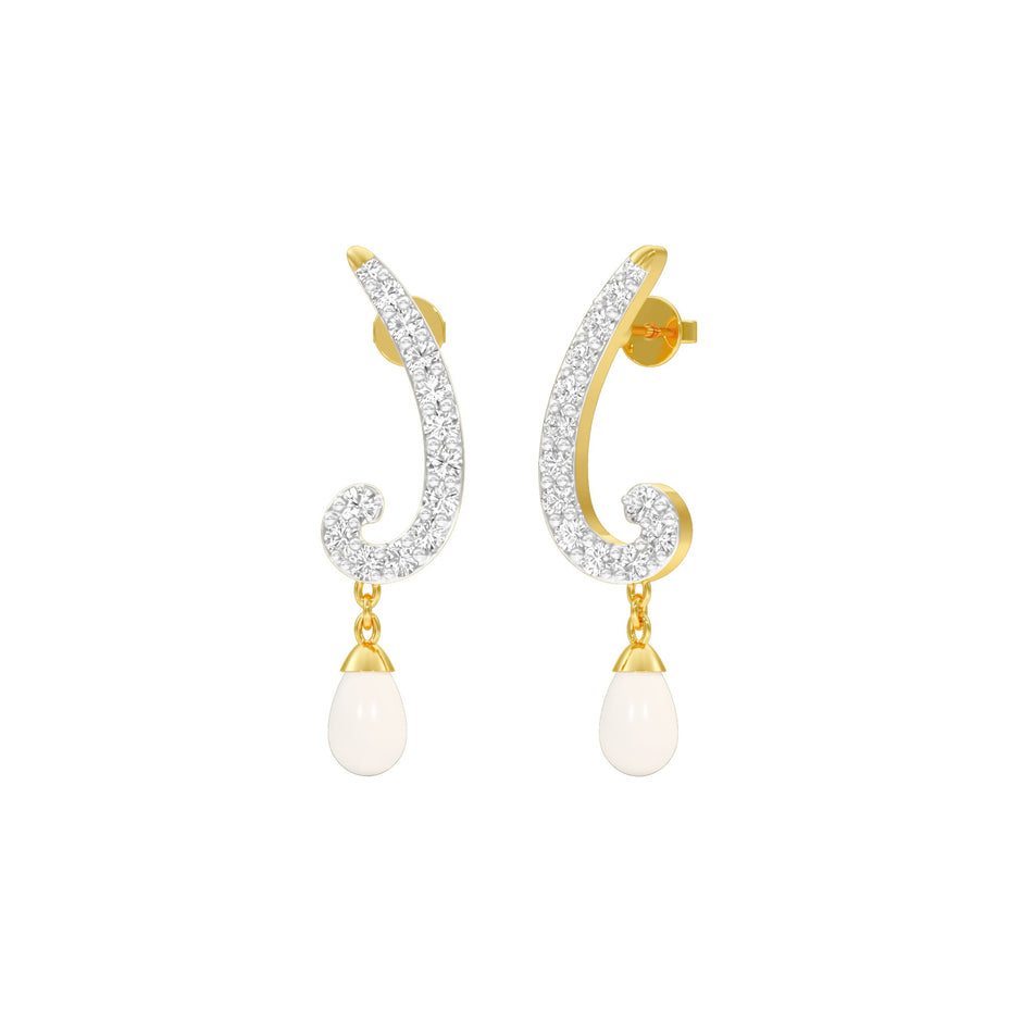 Crimson Musicals Diamond Danglers 18 KT / Yellow Gold