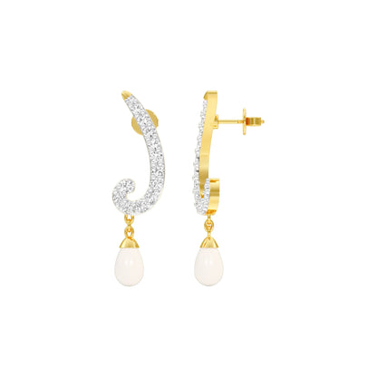 Crimson Musicals Diamond Danglers 18 KT / Yellow Gold