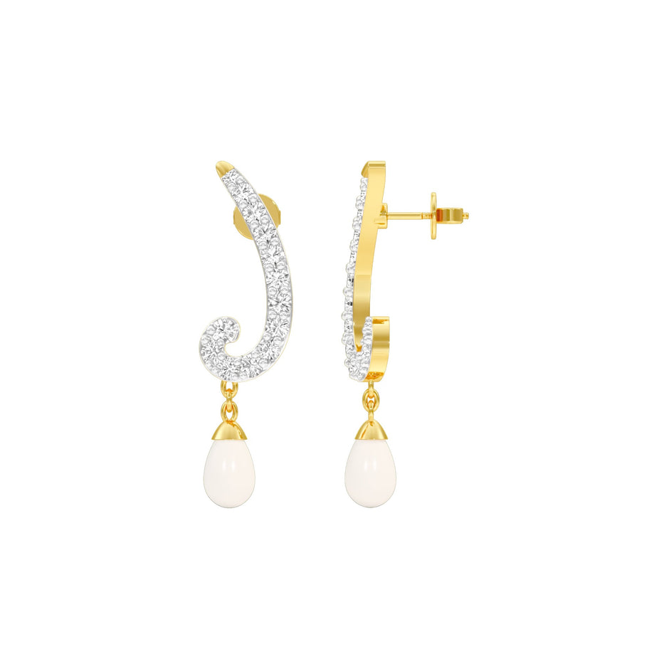 Crimson Musicals Diamond Danglers 18 KT / Yellow Gold