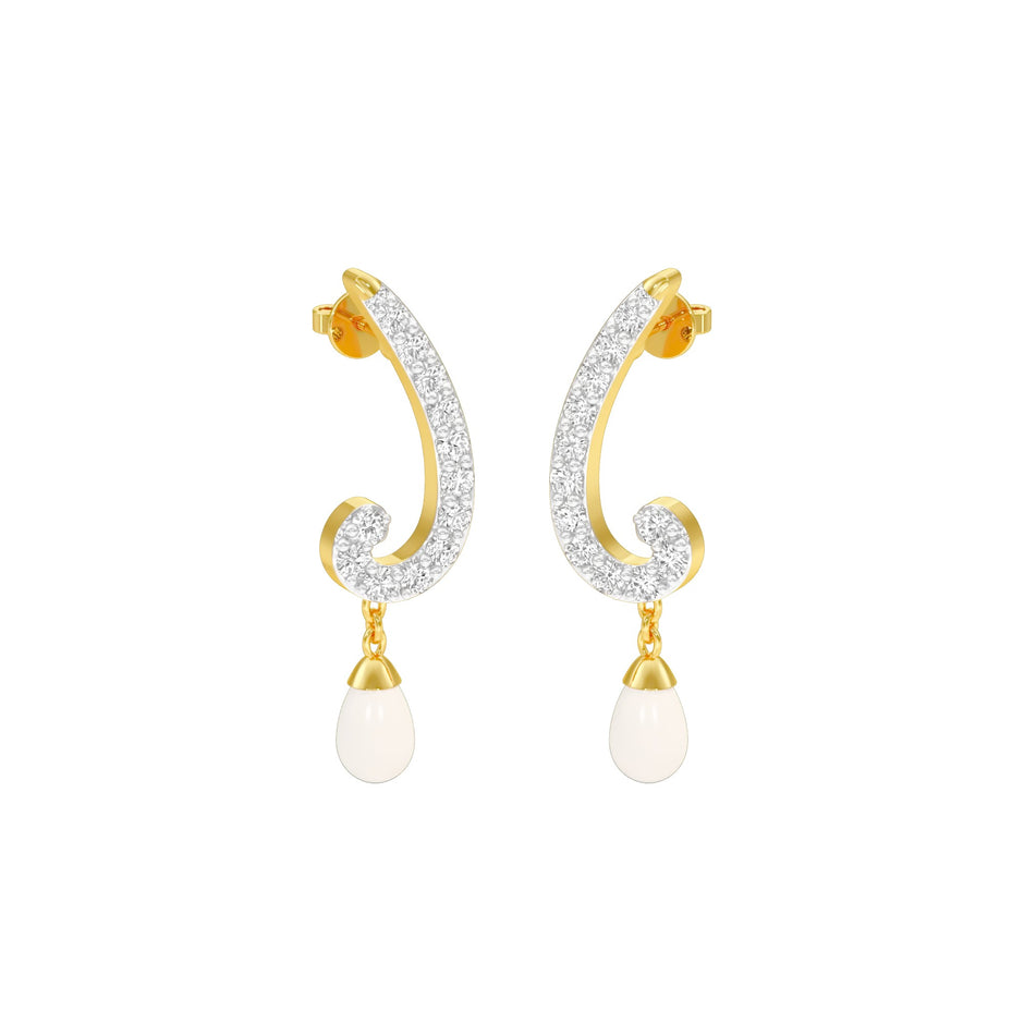 Crimson Musicals Diamond Danglers 18 KT / Yellow Gold