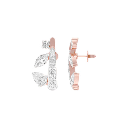 Sparkling Edge Diamond Earrings 18 KT / Rose Gold