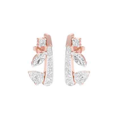 Sparkling Edge Diamond Earrings 18 KT / Rose Gold