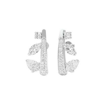 Sparkling Edge Diamond Earrings 18 KT / White Gold