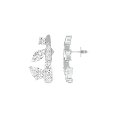 Sparkling Edge Diamond Earrings 18 KT / White Gold