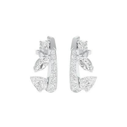 Sparkling Edge Diamond Earrings 18 KT / White Gold