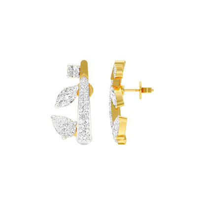 Sparkling Edge Diamond Earrings 18 KT / Yellow Gold