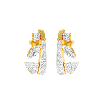 Sparkling Edge Diamond Earrings 18 KT / Yellow Gold